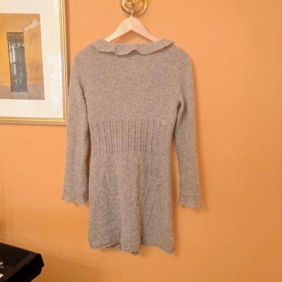 Adorable Athropologie Ruffle Lambs Wool Cardigan - Picture 6 of 7